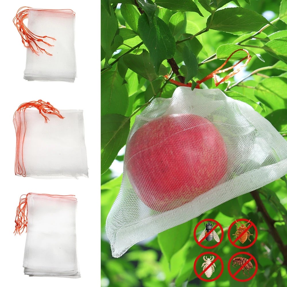 50 sacs de protection des raisins légumes fruits lutte contre les insectes  et les maladies des raisins anti - oiseaux jardin sac en filet