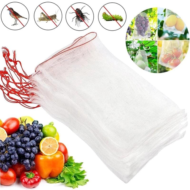 30 Sac de protection de fruits sac de jardin en filet avec cordon de serrage sac de barriere en filet pour proteger les fruits et legumes 55x35cm Leroy Merlin
