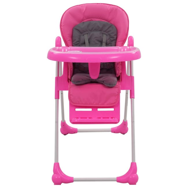 Chaise haute pour bébés Deluxe Rose Hauteur réglable-Hobbystore