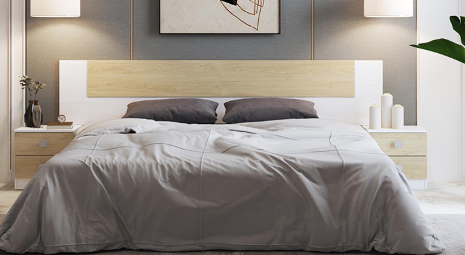 Ensemble chambre à coucher, tête de lit + table de chevet coloris