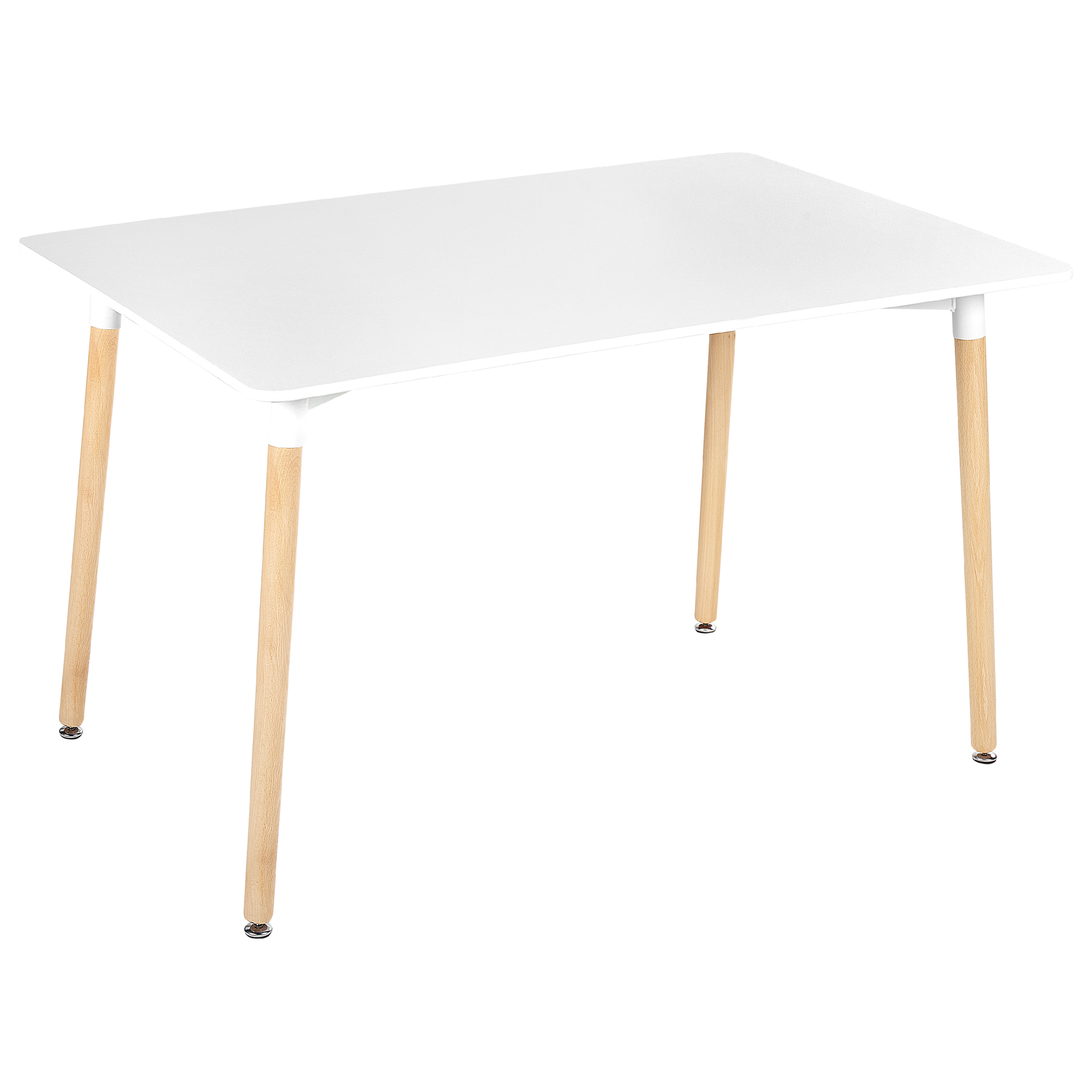 Tavolo da pranzo bianco e legno chiaro 120 x 80 cm NEWBERRY