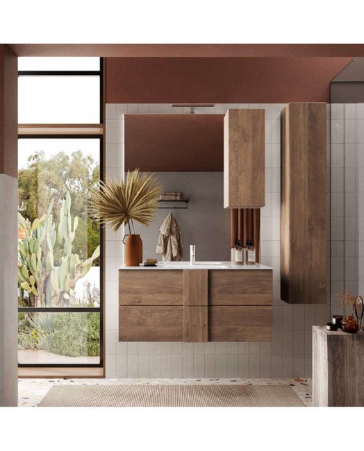 CANALETTO Mobile Sospeso 2 Cassetti 100x45 Rovere
