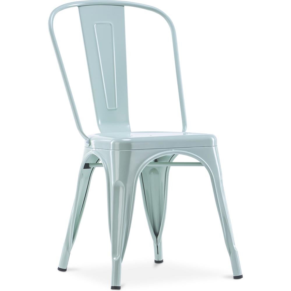 Sedia Maina in ciniglia spessa blu e gambe in acciaio con finitura blu FSC Mix Credit | Kave Home Italy
