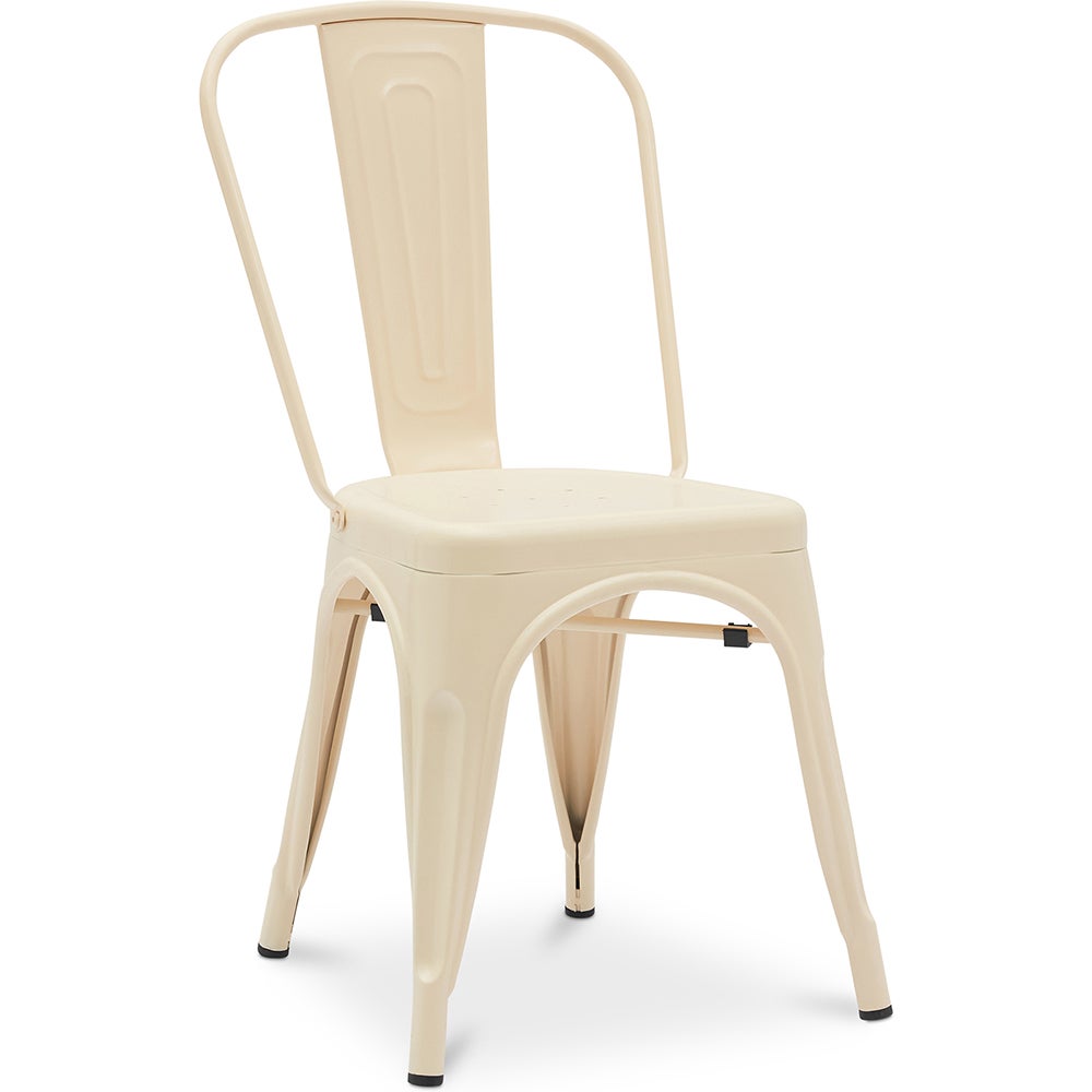 Silla de comedor bistrot metalix industrial en acero mate - new edition