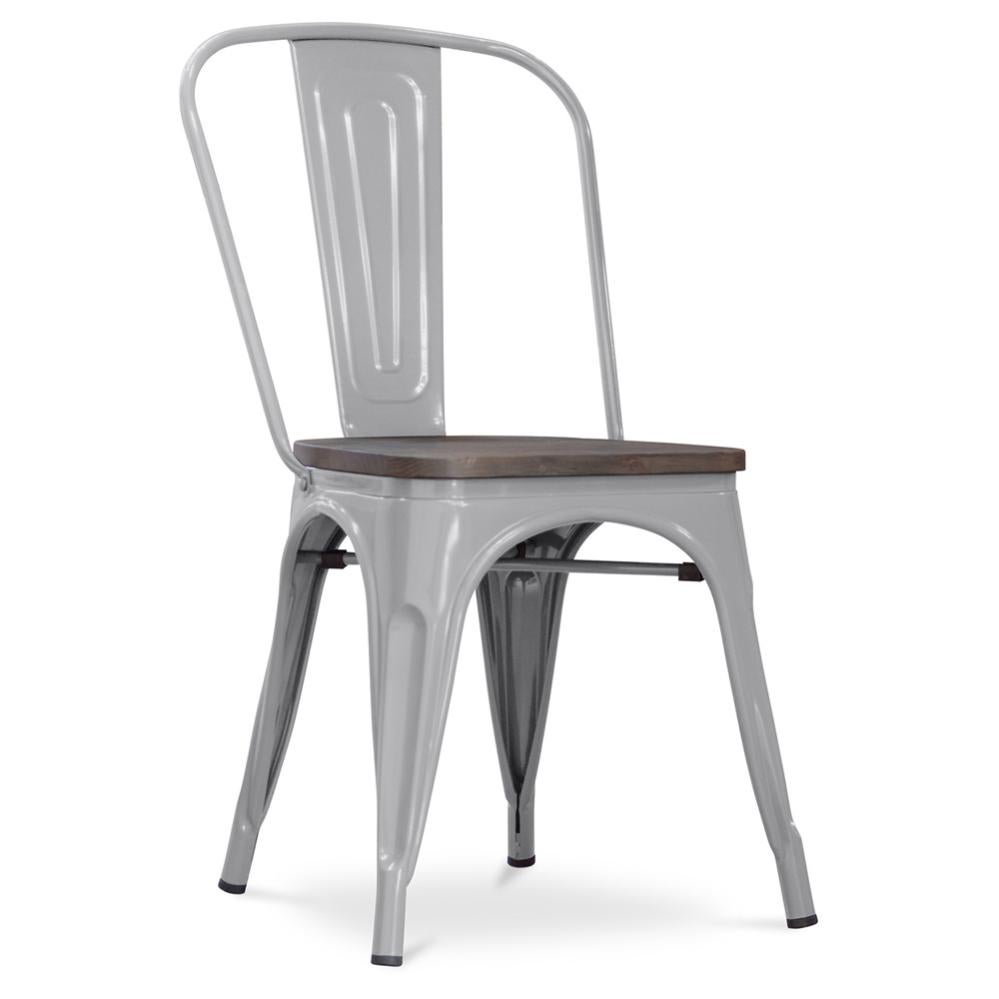 EMMA + OLIVER Soie Set 2 Sedie Bistrot In Rattan Sintetico: Bianco E Nero, Alluminio Con Finitura Bambù, Per Interni/Esterni
