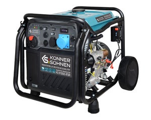 Groupe électrogène KS-8100HDE - Diesel - 6.5 kW - AVR - Monophasé 230V -  Démarrage Electrique / Manuel - Könner & Söhnen