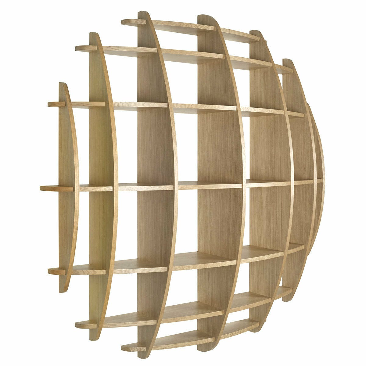 étagère demi sphère en bois-étagère demi cercle en bois-le mans