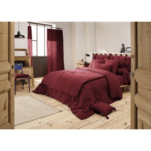 vidaXL Ensemble de housse de couette Bordeaux 135x200 cm Microfibre