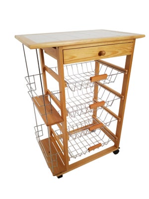 Tectake Scaffali da cucina Crawley 90x40x131,5cm - Legno