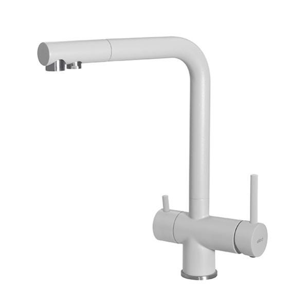 Rubinetto Cucina Granitek TRAIL - Colore Cemento, Bocca Girevole, Foro ø35mm - Foto 11