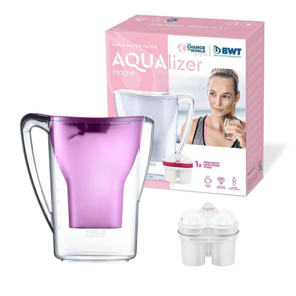 BWT Jarra Aqua Wasserfilterkanne – Magnesium Mineralizer, Dunkelviolett, 12 Filter