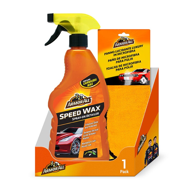 Armor All® - Pack Encerado Rápido - Cera rápida en Spray 500 ml + Toalla  Microfibra Pulidora