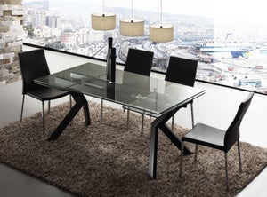 Table de salle à manger rectangulaire extensible en bois L160/240 - MALLET