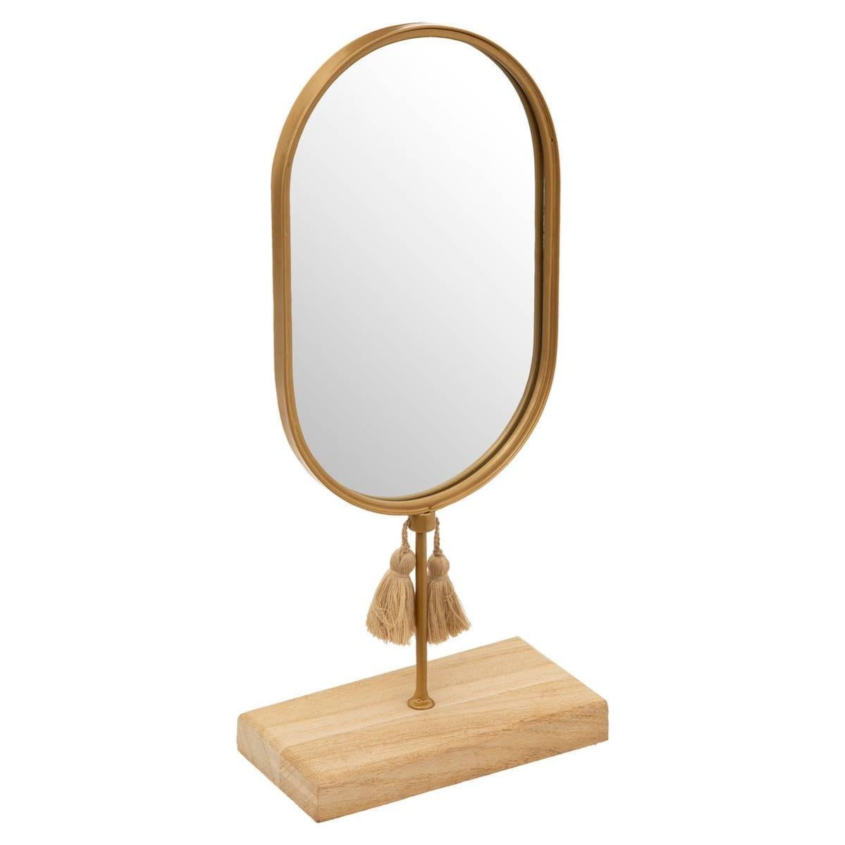 Miroir Joe Atmosphera D45cm - Bois & Métal Noir - Déco Murale