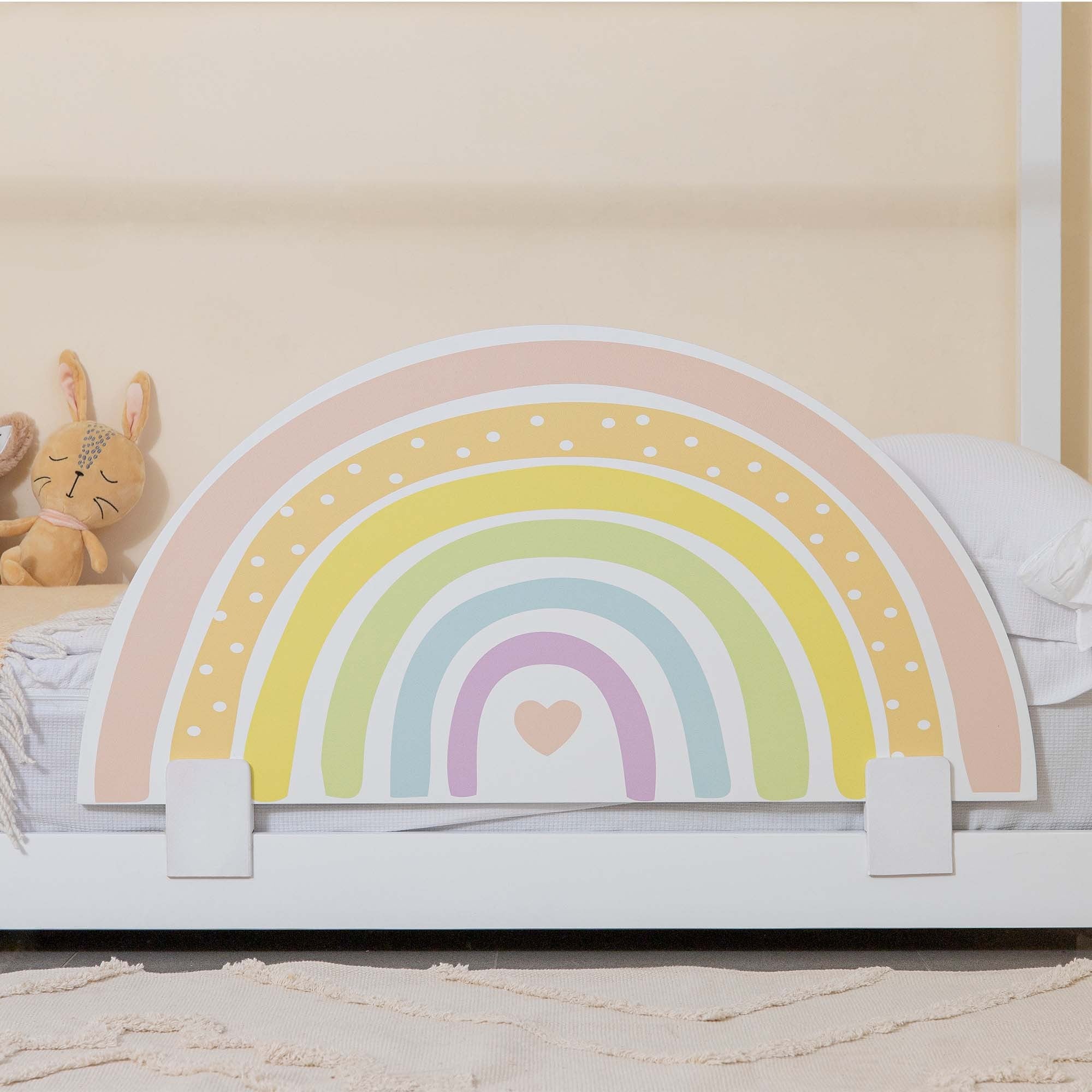 Sponde Letto Di Sicurezza Per Bambini Rosa 180x42cm Poliestere