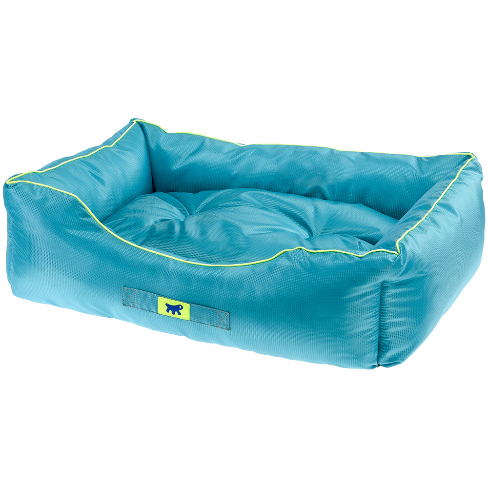 Ferplast cama para perro cojín para perros medio tejido resistente a los arañazos lavable a máquina a 30 °c colchón impermeable para perros 66 x 50 x