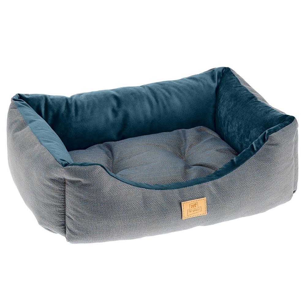 Ferplast Charles 70 Hundebett & Katzensofa - Blau, 68x47x25 Cm, Mit Kissen