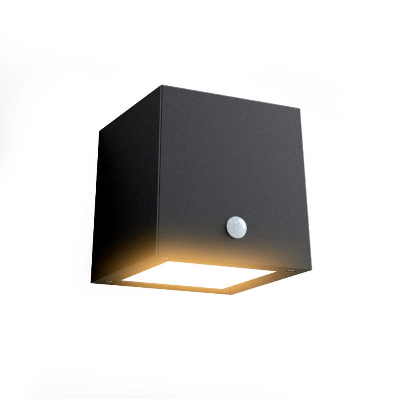 Lampe LED murale solaire SOL 04 plus IP44 avec détecteur de mouvements  infrarouge 2xLED 0,5W 85lm couleur noir