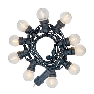 Relaxdays Guirlande Lumineuse LED, 10 Boules Coton, Fonction Piles, Lumières  d'Ambiance, Sphères Ø6 cm, Blanc-Gris-Marron