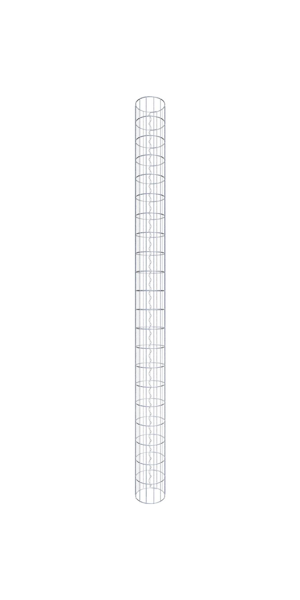 Gabiona - columna de gaviones de 22 cm de diámetro, malla redonda de 5 x 10 cm - altura: 210 cm - alta calidad
