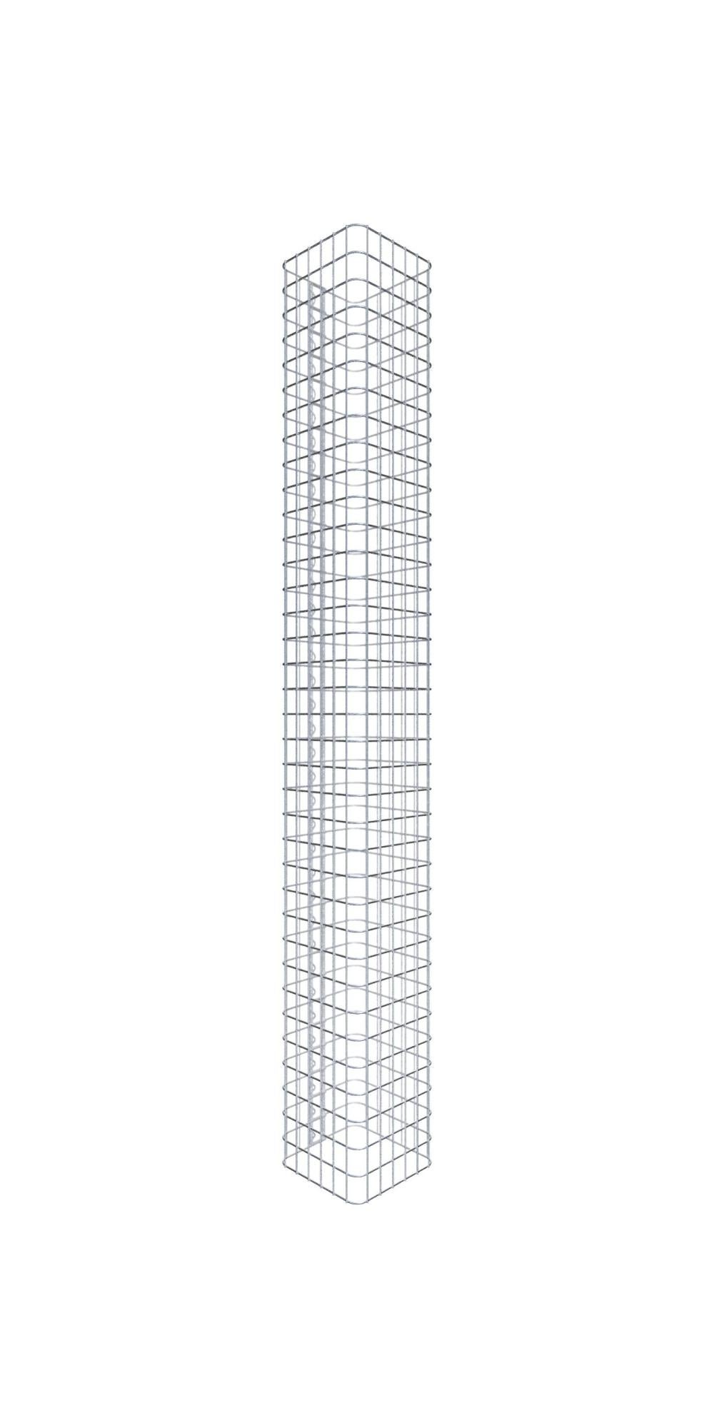 Poteau De Clôture Gabion Anti-basculement 40x60 Mm, Galvanisé, 100 Cm - Pour Stabiliser Vos Gabions - 11