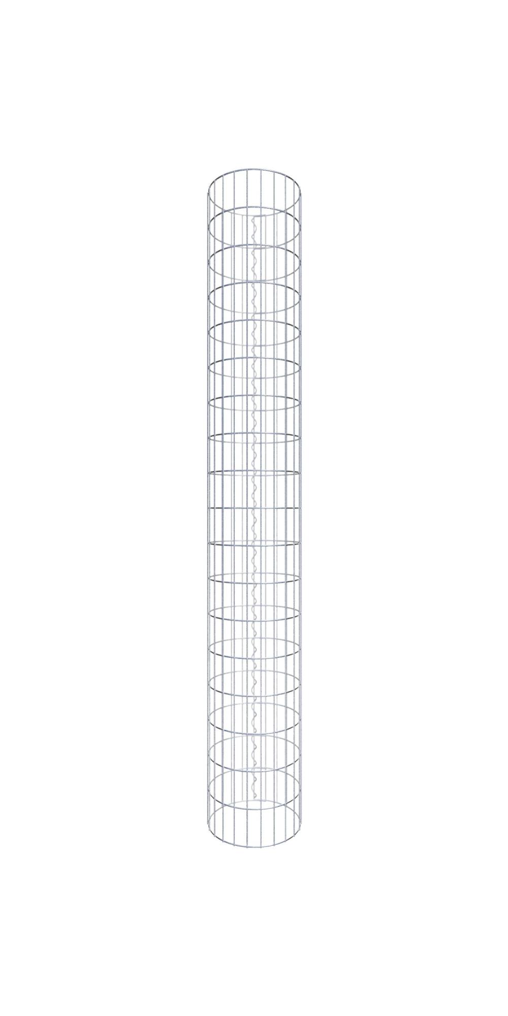 Gabiona - columna de gaviones de 37 cm de diámetro, malla redonda de 5 x 10 cm - altura: 180 cm - alta calidad