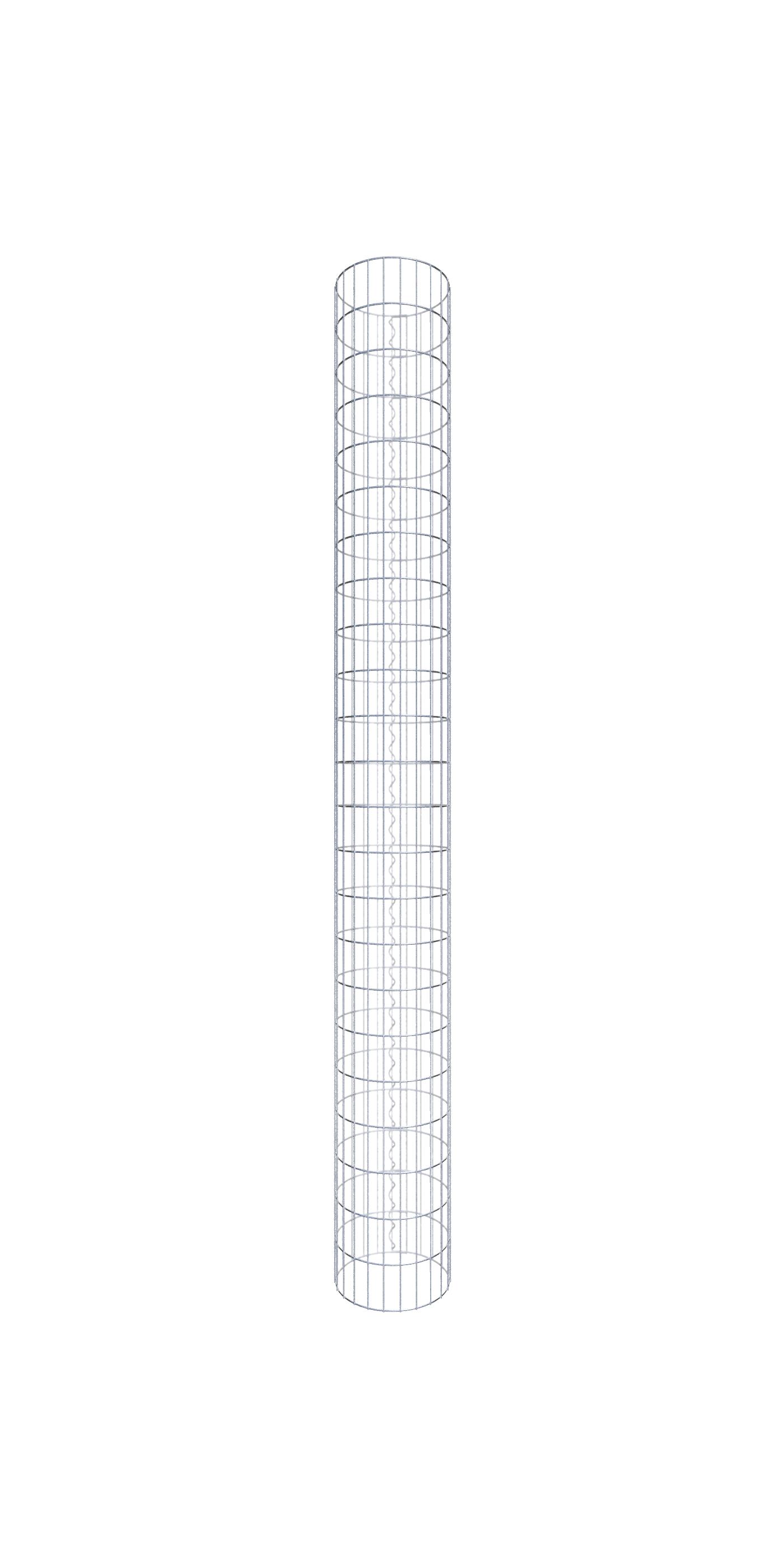 Gabiona - columna de gaviones de 37 cm de diámetro, malla redonda de 5 x 10 cm - altura: 230 cm - alta calidad