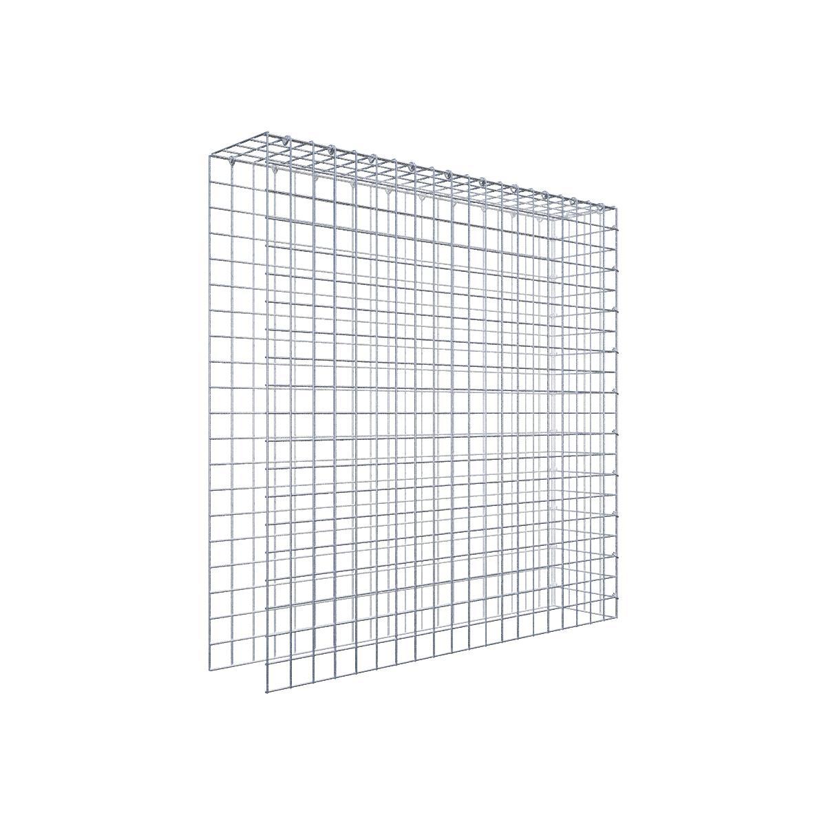 Gabiona - gavión para cultivo tipo 4 100 cm x 100 cm x 20 cm (l x a x p), tamaño de malla 5 cm x 5 cm, anillo en c - alta calidad