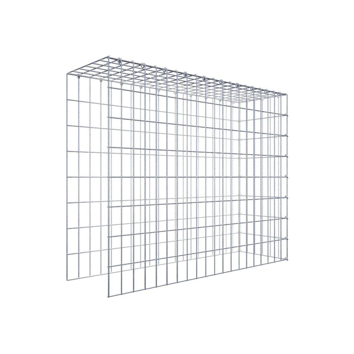 Gabiona - gavión para cultivo tipo 4 100 cm x 80 cm x 30 cm (l x a x p), tamaño de malla 5 cm x 10 cm, anillo en c - alta calidad