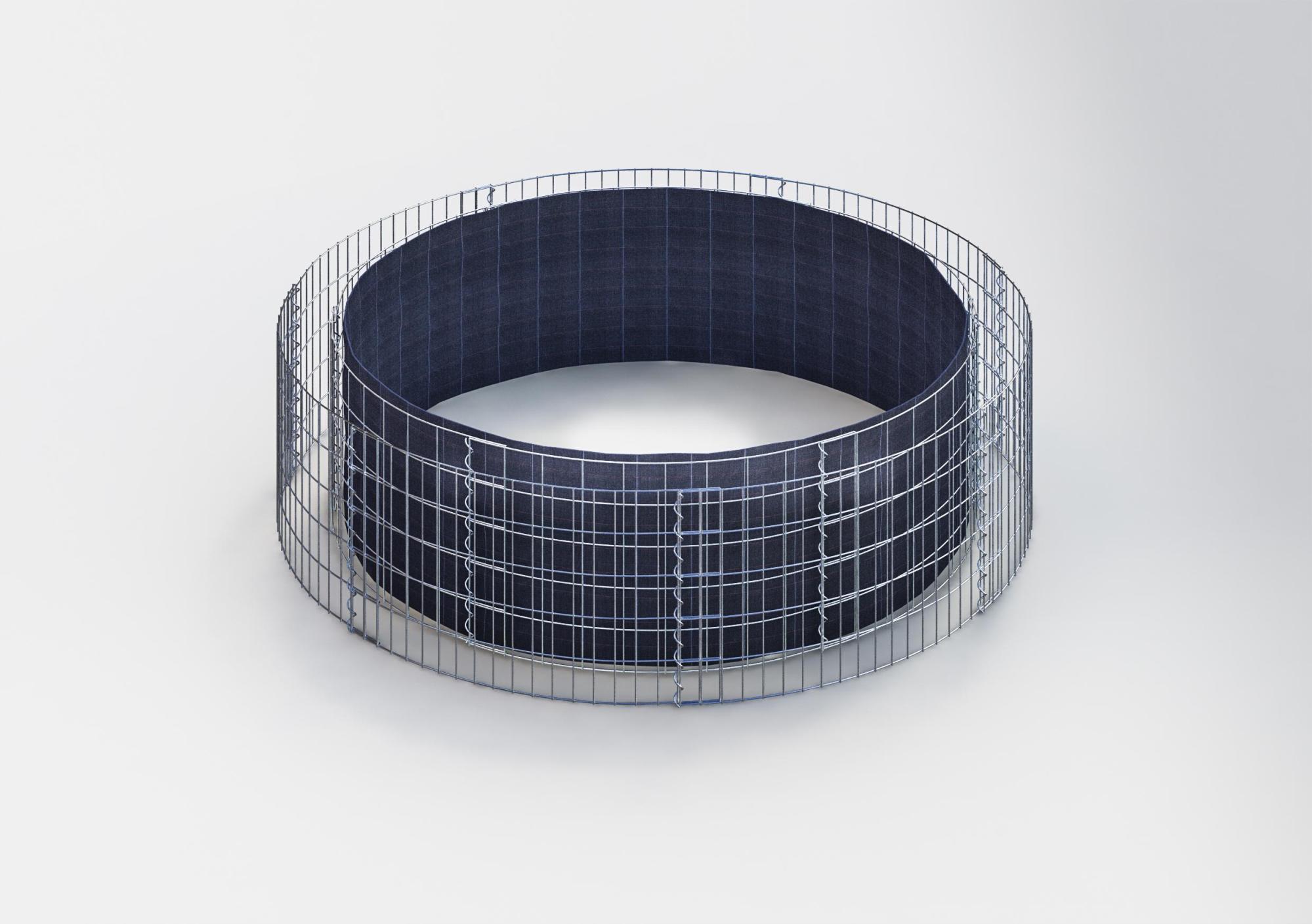 Gabiona - Gabbione -fioriera Rialzata Rotonda, Diametro 202 Cm, Altezza - Foto 5