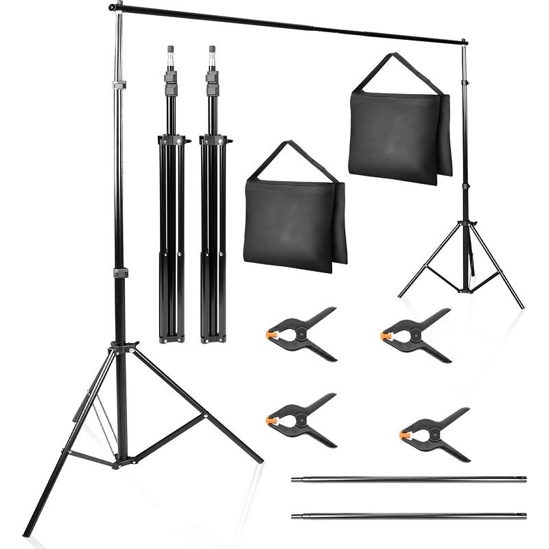 Sistema de soporte Fondo de fotografía ajustable portátil Kit de estudio  fotográfico Marco de pantalla-2x3m