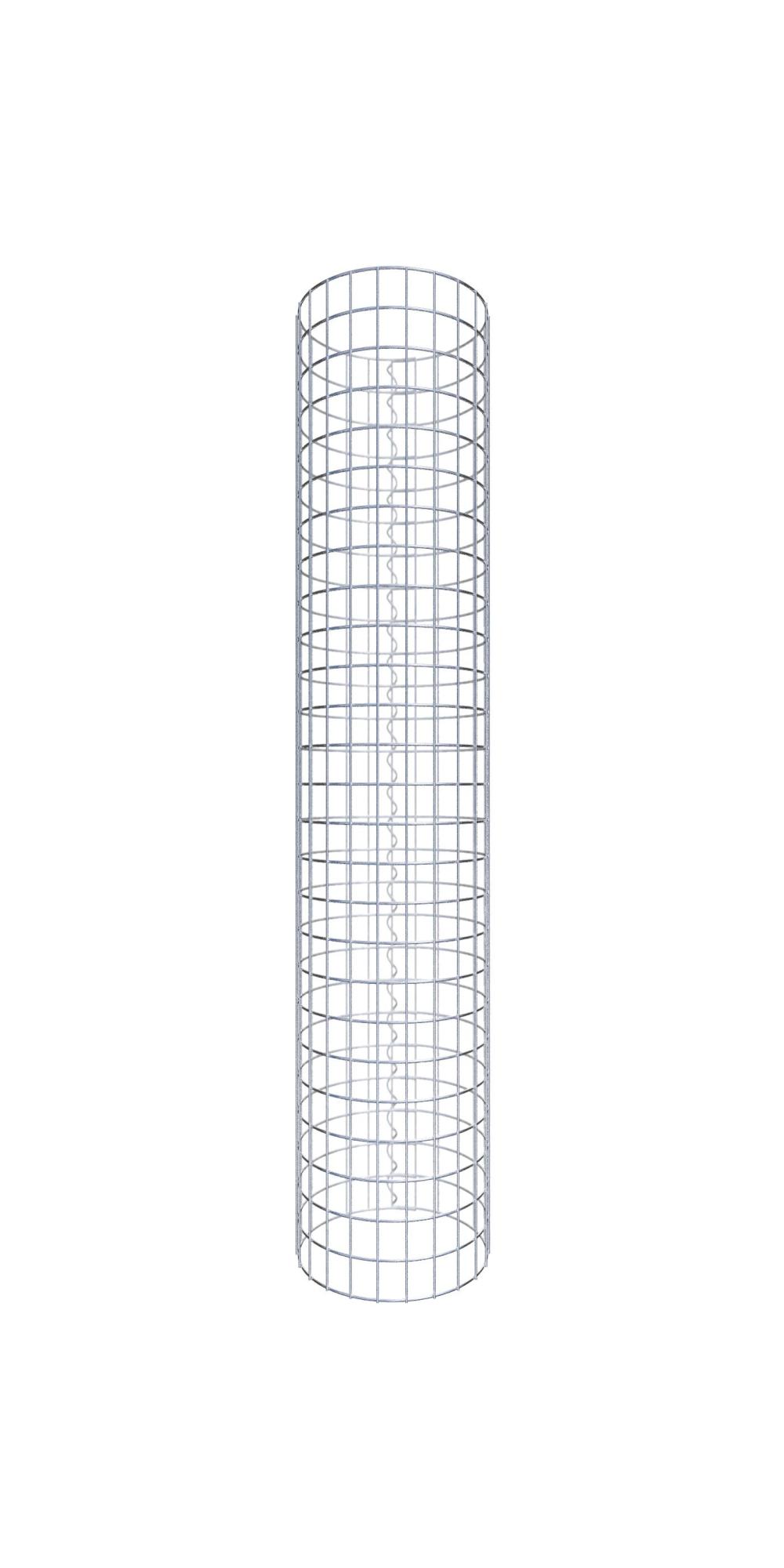 Gabiona - columna de gaviones de 37 cm de diámetro, malla redonda de 5 x 5 cm - altura: 130 cm - alta calidad