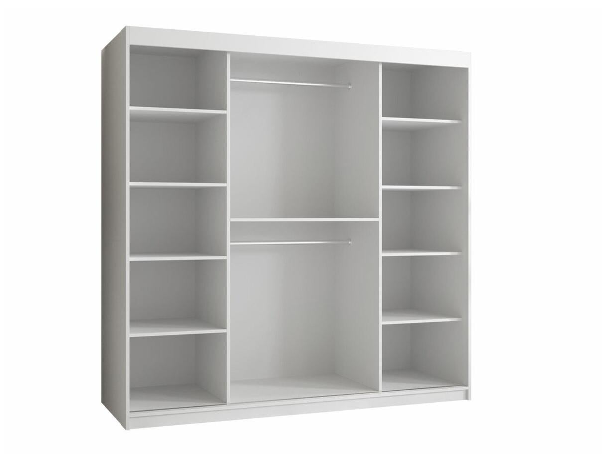 Armoire Hartford H128, Blanc, 200x180x62cm, Wardrobe doors Glissement