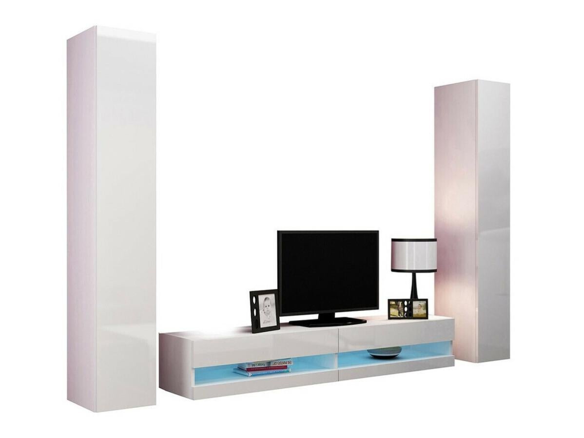Mobile Porta TV Con Luci LED,Mobili TV,Supporto Per TV Da Soggiorno Grigio Cemento 195x35x40 Cm Nviw75229 Bonnevie 78245951