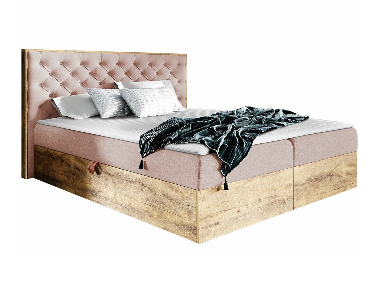 Cama continental baltimore 182, doble, continental, 160x200, tapiz, somieres, 170x211x105cm
