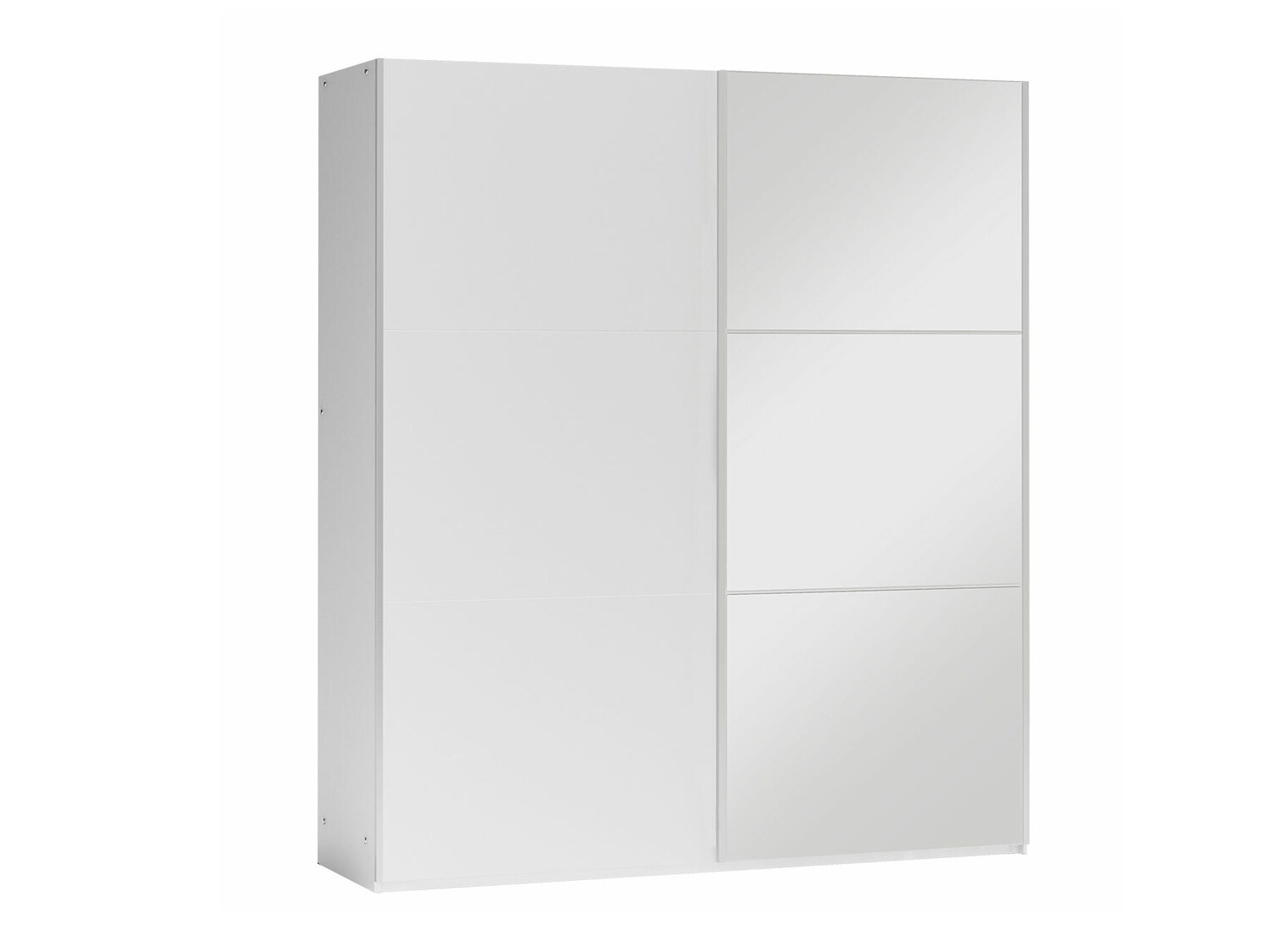 Armoire Miami 405, Blanc, 215x150x65cm, Wardrobe doors Glissement, Number of shelves 4.00