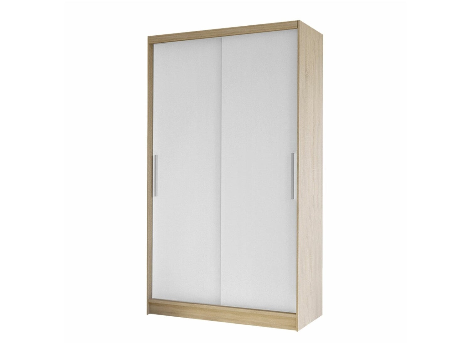 Armoire Atlanta 163, Sonoma chêne, Blanc, 200x100x58cm, Wardrobe doors