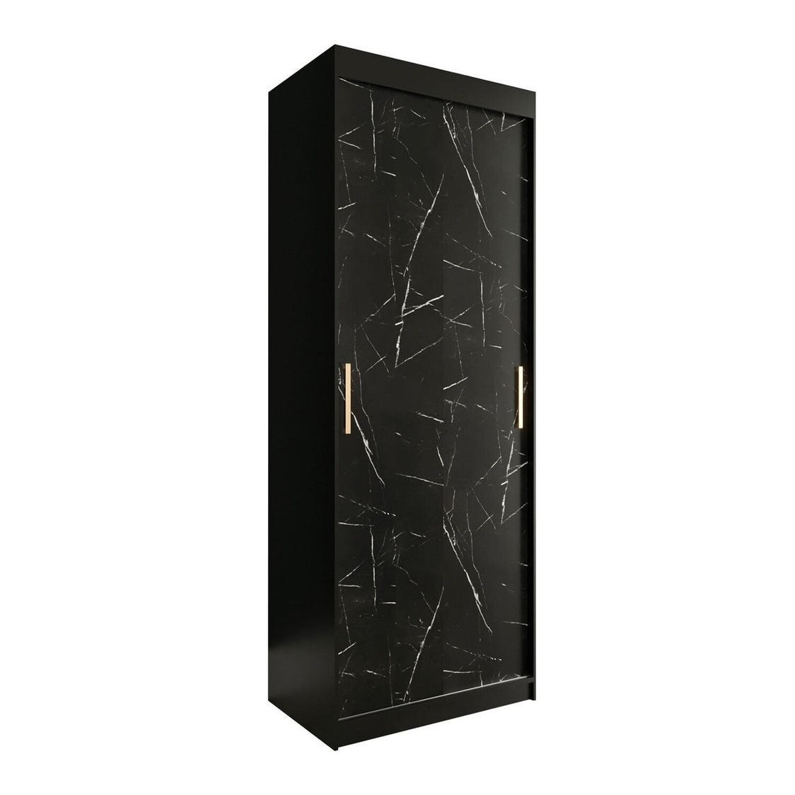 Armario con puertas correderas con espejo GRANO A 150 negro - tienda  Muebline