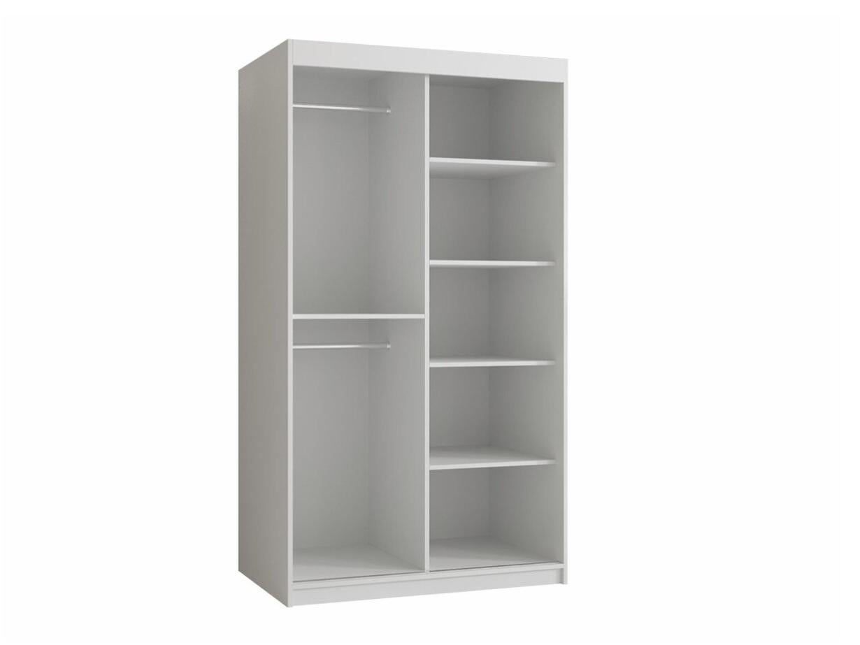 Armoire Hartford H123, Blanc, 200x100x62cm, Wardrobe doors Glissement