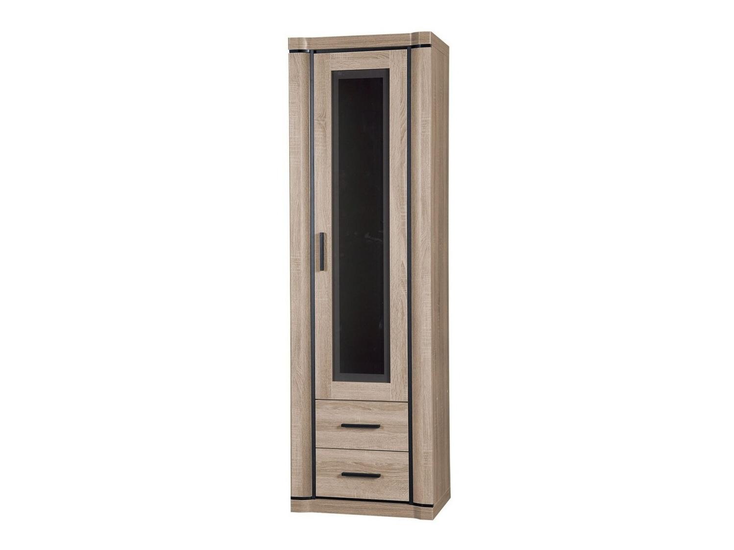 Vitrina stanton d115, roble sonoma, con puertas, con cajones, número de puertas: 1.00, número de cajones: 2.00, 192x58x44cm