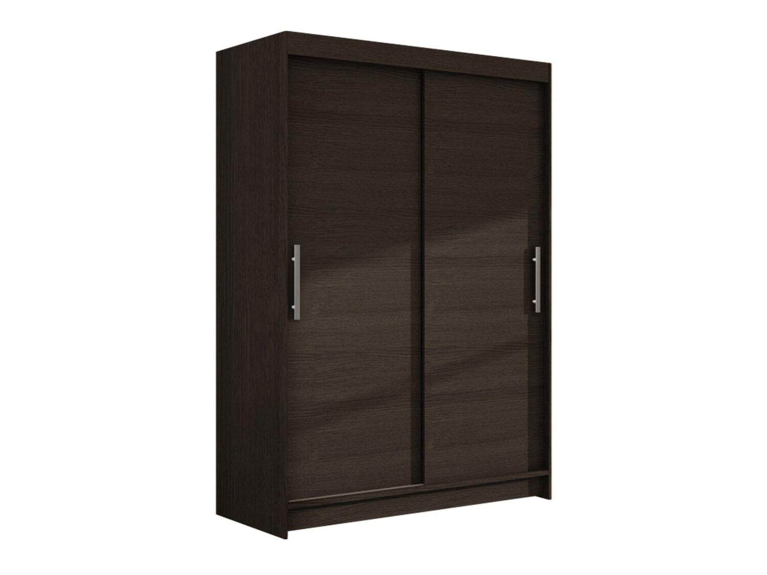 Armario atlanta 117, roble oscuro, 200x120x58cm, puertas de armario: correderas, número de estantes: 5.00