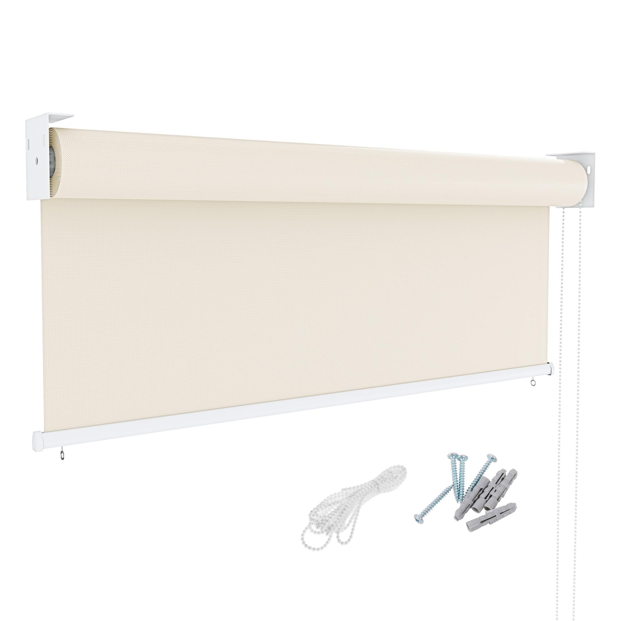 Tenda Parasole Rettangolare 130x390 Cm – 98% Anti-UV, Traspirante, Con Occhielli In Acciaio, Per Giardino E Terrazza