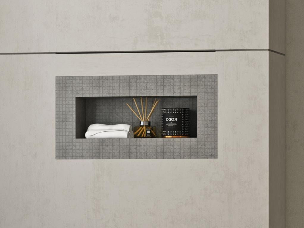 Niche de douche à encastrer et prête à carreler 40 x 20 cm KLARA