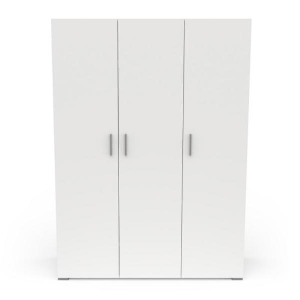 Armoire penderie + lingère 3 portes penderie Blanc ZILY L 134.5 x l 52 x H 185.5 cm Leroy