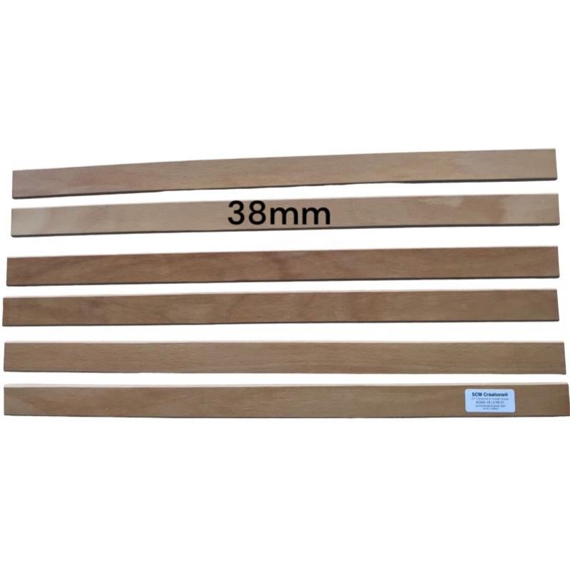 Lattes De Lit SCM Créations - Lot De 3 En Hêtre 7 Plis 78x5.3x0.8 Cm