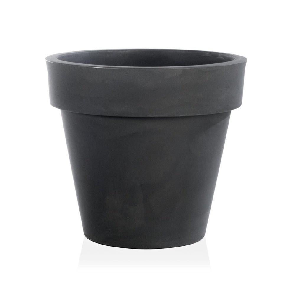 Vaso rotondo in resina Single 45 cm. Antracite | Leroy Merlin