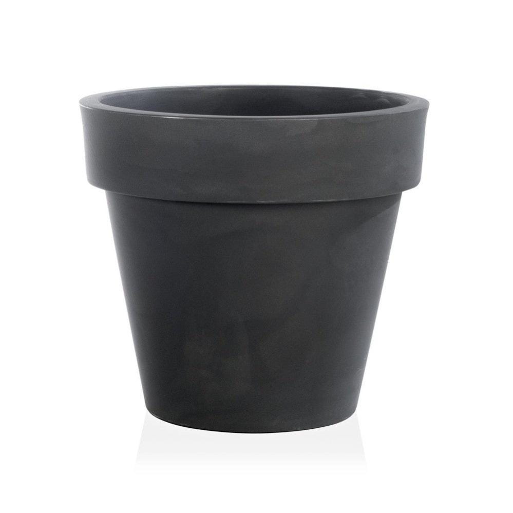 Vaso rotondo in resina Single 45 cm. Antracite | Leroy Merlin Vaso rotondo in resina Single 45 cm. Antracite | Leroy Merlin