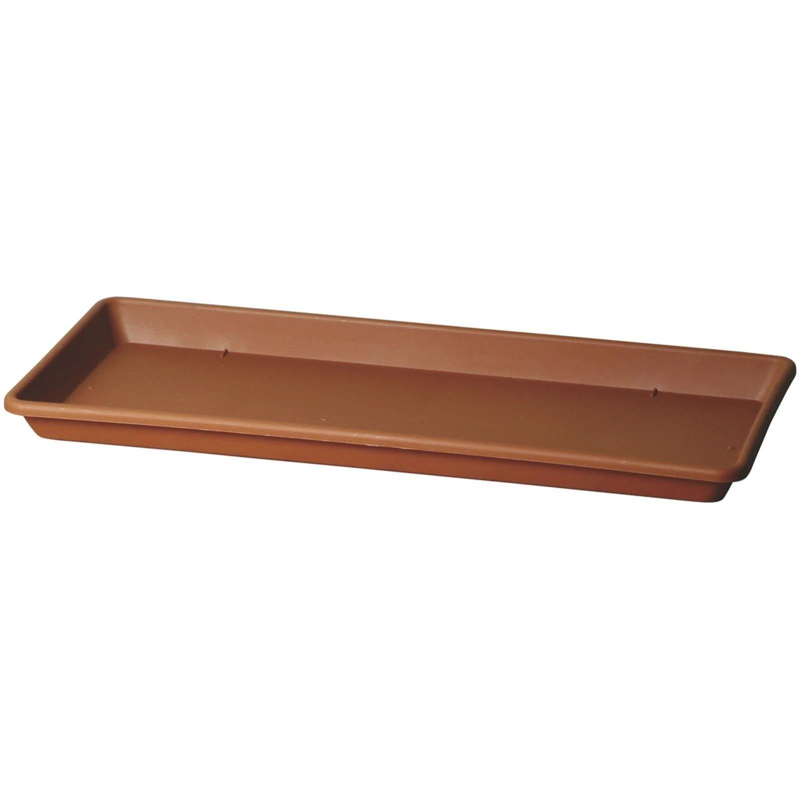 Decor Space Sottovaso Tondo In Resina Made In Italy – Per Vasi Da 27 O 40 Cm, Colore Terracotta, Per Interni/Esterni