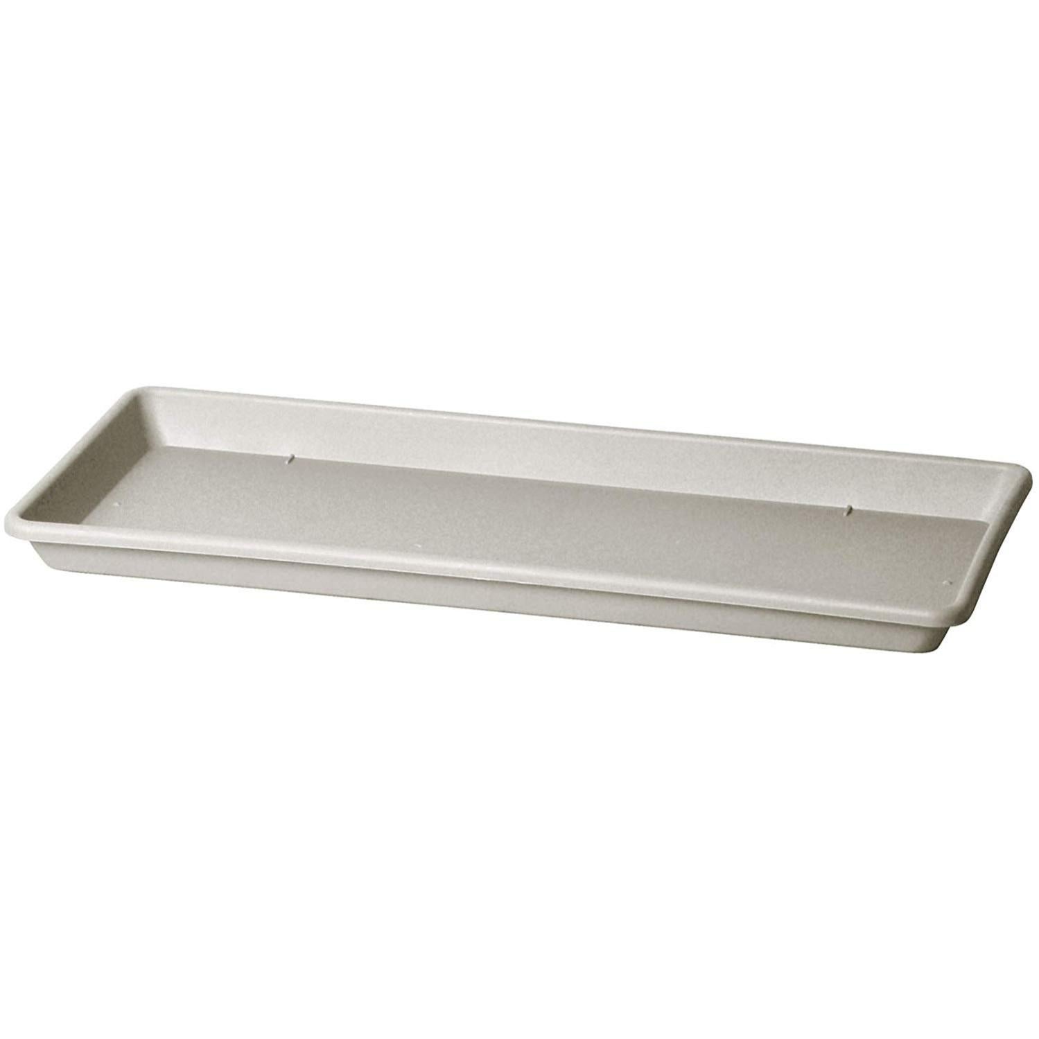 Sottovaso Rettangolare Capri XL Bianco, 71x34x4.5 Cm, Per Fioriera Capri XL