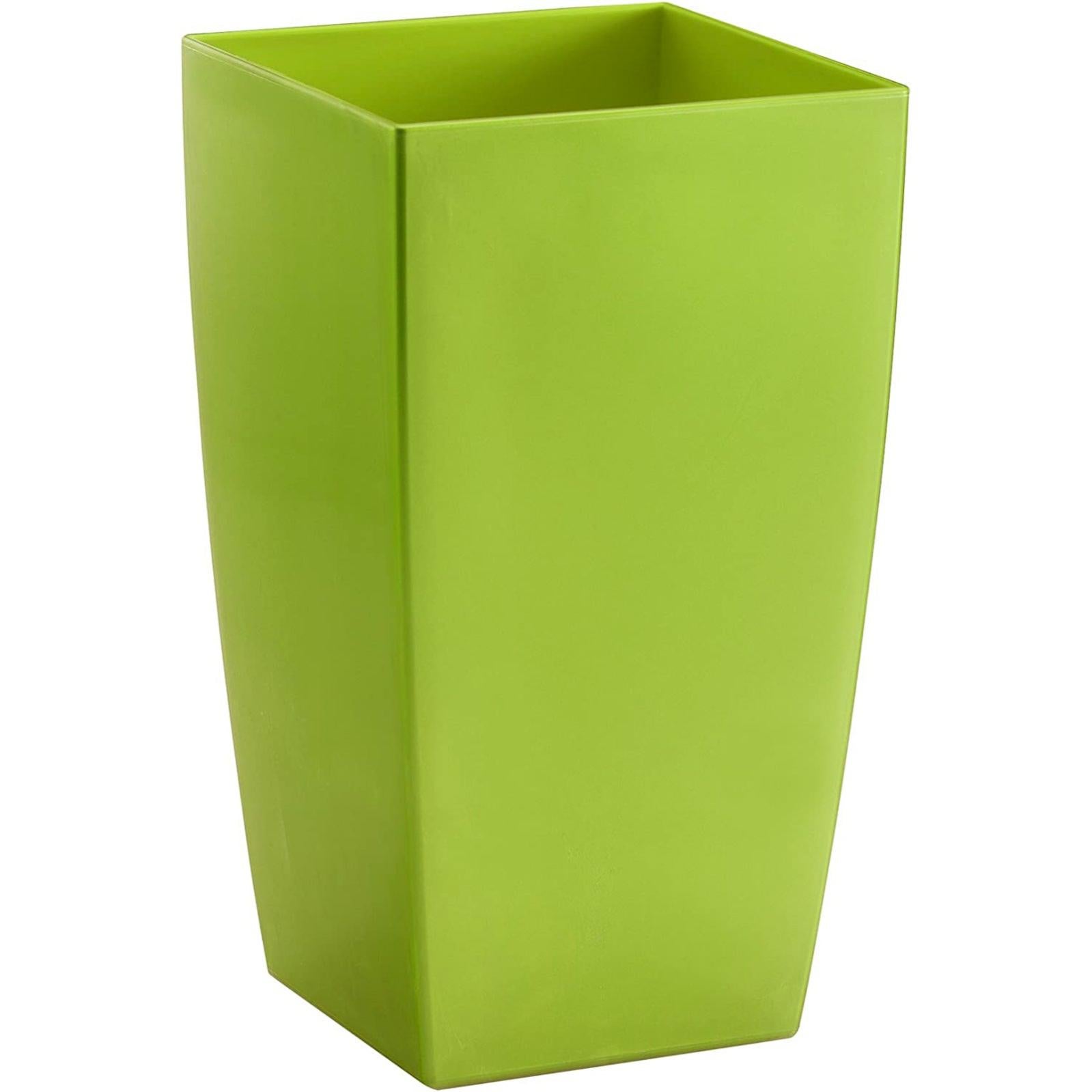 Vaso Rettangolare Per Piante HAC24, Antracite, 28x28 Cm, Con Sottovaso: Resistente Al Gelo, In Plastica Leggera, Con Fori Drenaggio. Ideale Per Balcone E Giardino Tutto L'anno.